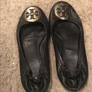 Black Tory Burch ballet flat shoes